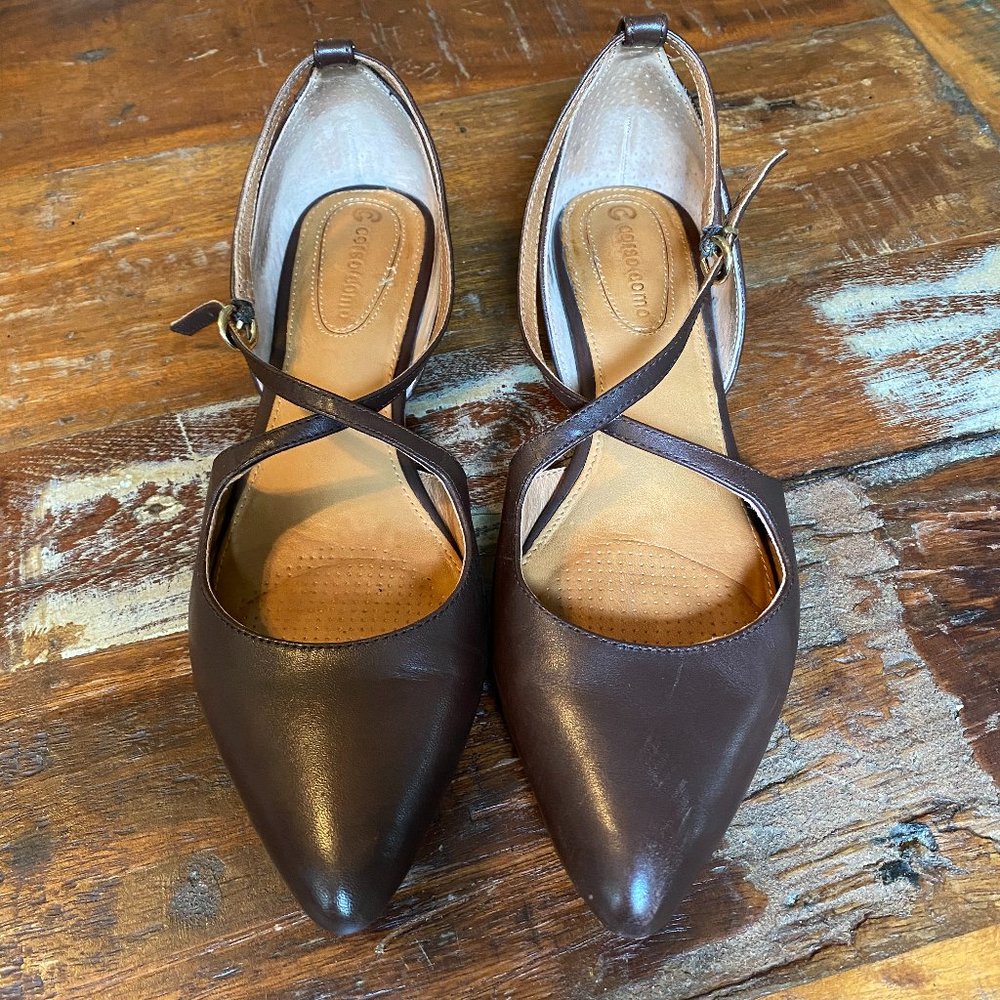 Corso Como 'Mandarin' Leather Flat Women's Size 8